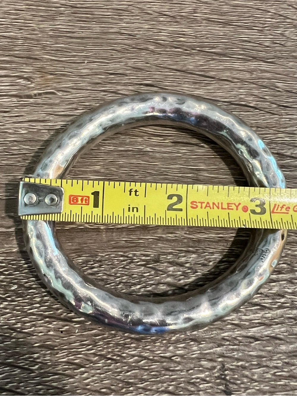 SILPADA Sterling Silver HEAVY Hammered OVAL CHUNKY BANGLE Bracelet .925 - Picture 11 of 12